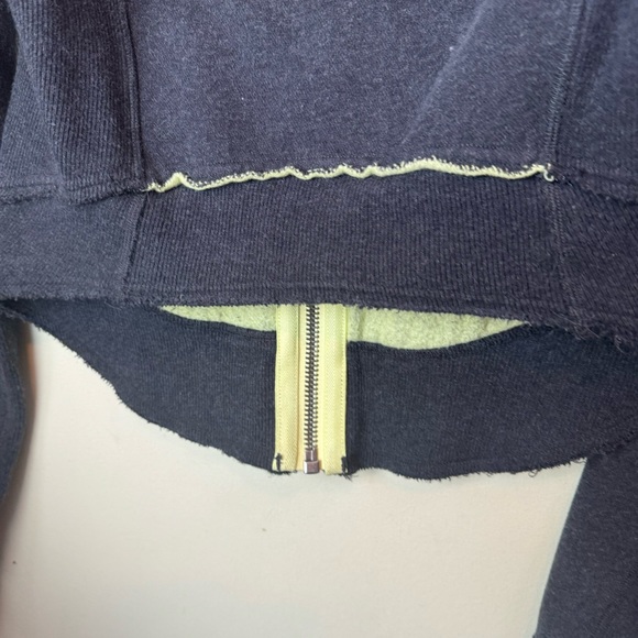 Lululemon RARE Scuba Raw Edge Round Hem Hoodie Jacket Zip Cotton Fleece Ribbed - Picture 7 of 15